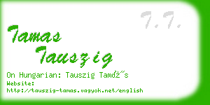 tamas tauszig business card